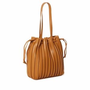 Pleated Bucket Handbag